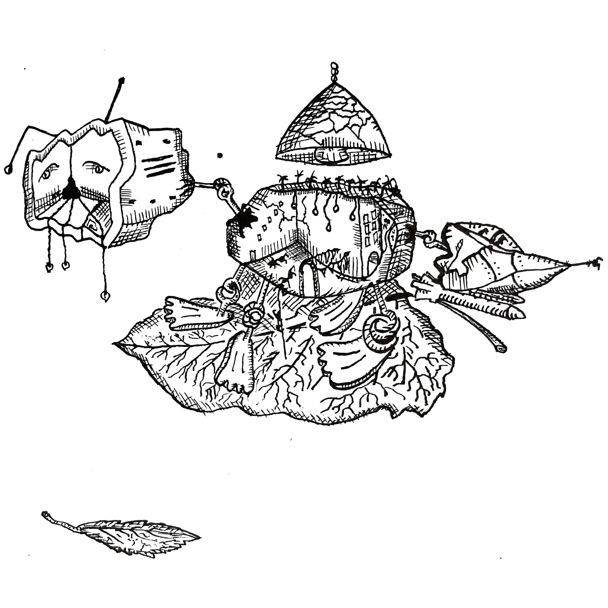 Secondo disegno in bianco e nero di Peradam